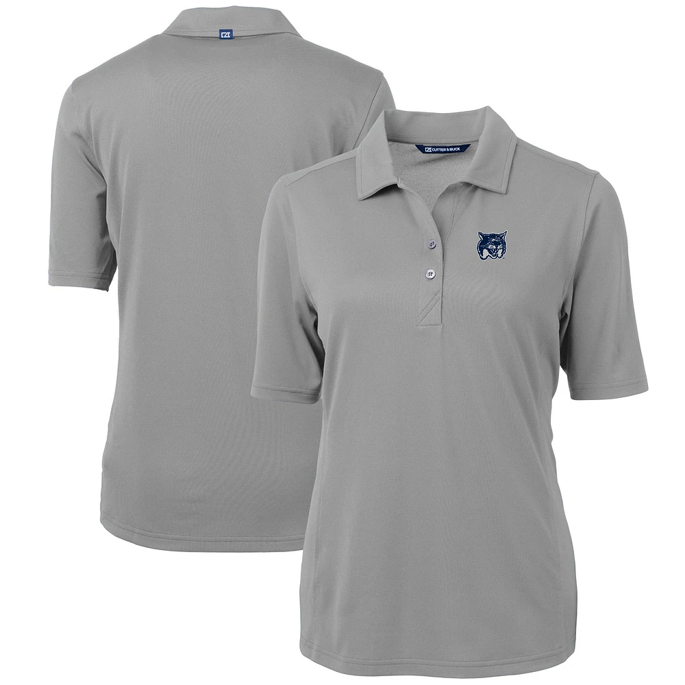 Women's Cutter & Buck Gray New Hampshire Wildcats Virtue Eco Pique Recycled Polo