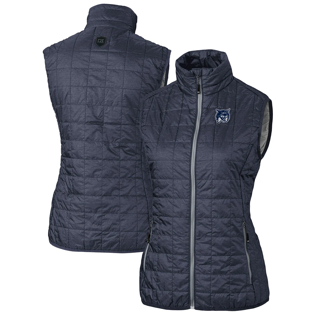 Women's Cutter & Buck Anthracite New Hampshire Wildcats Rainier Eco PrimaLoft Full-Zip Puffer Vest