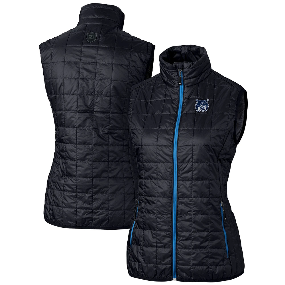 Women's Cutter & Buck Navy New Hampshire Wildcats Rainier Eco PrimaLoft Full-Zip Puffer Vest