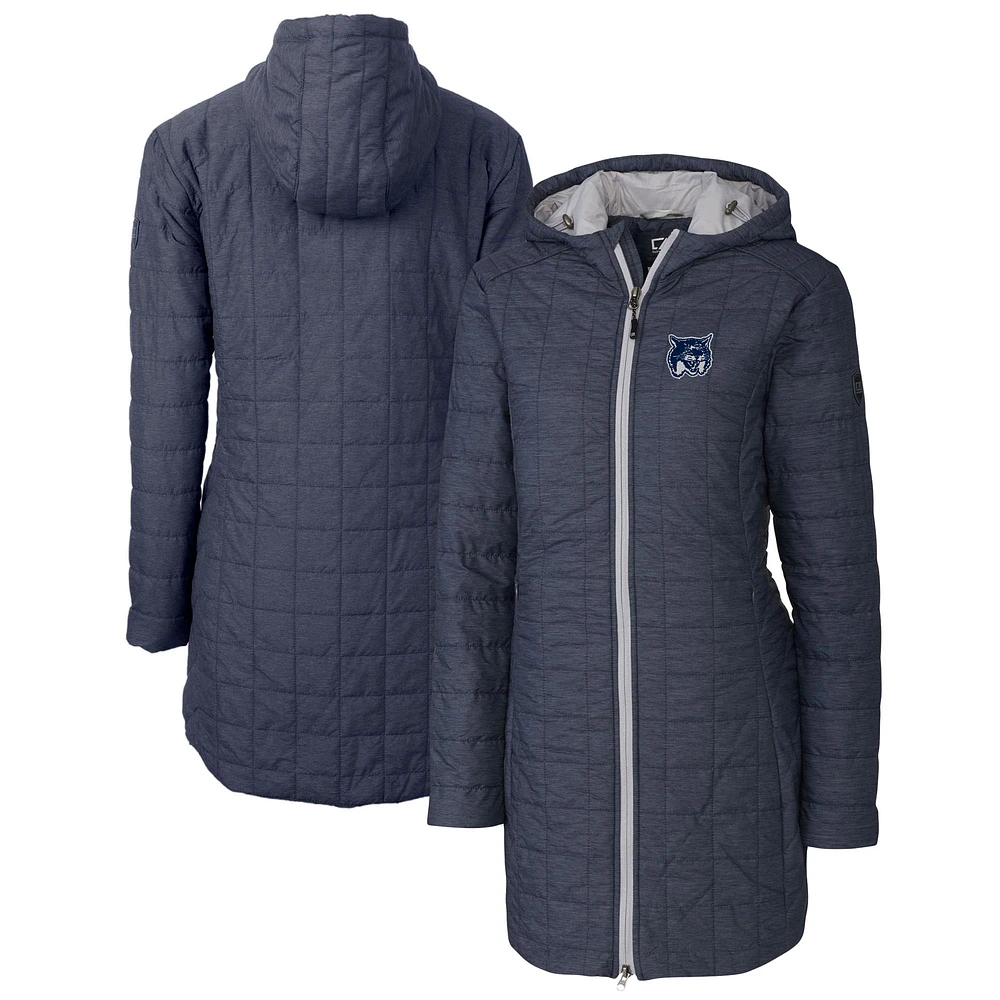 Women's Cutter & Buck Anthracite New Hampshire Wildcats Rainier Eco PrimaLoft Hooded Long Coat
