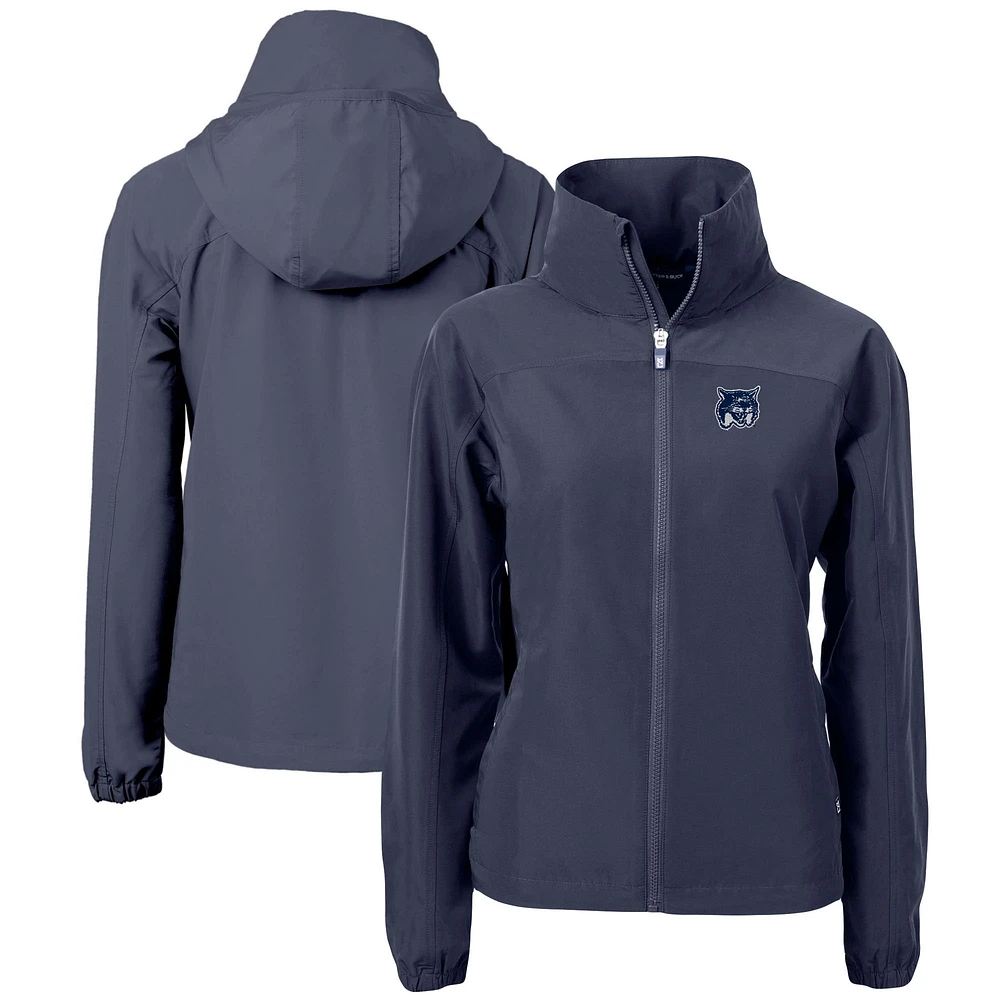 Women's Cutter & Buck Navy New Hampshire Wildcats Charter Full-Zip Jacket