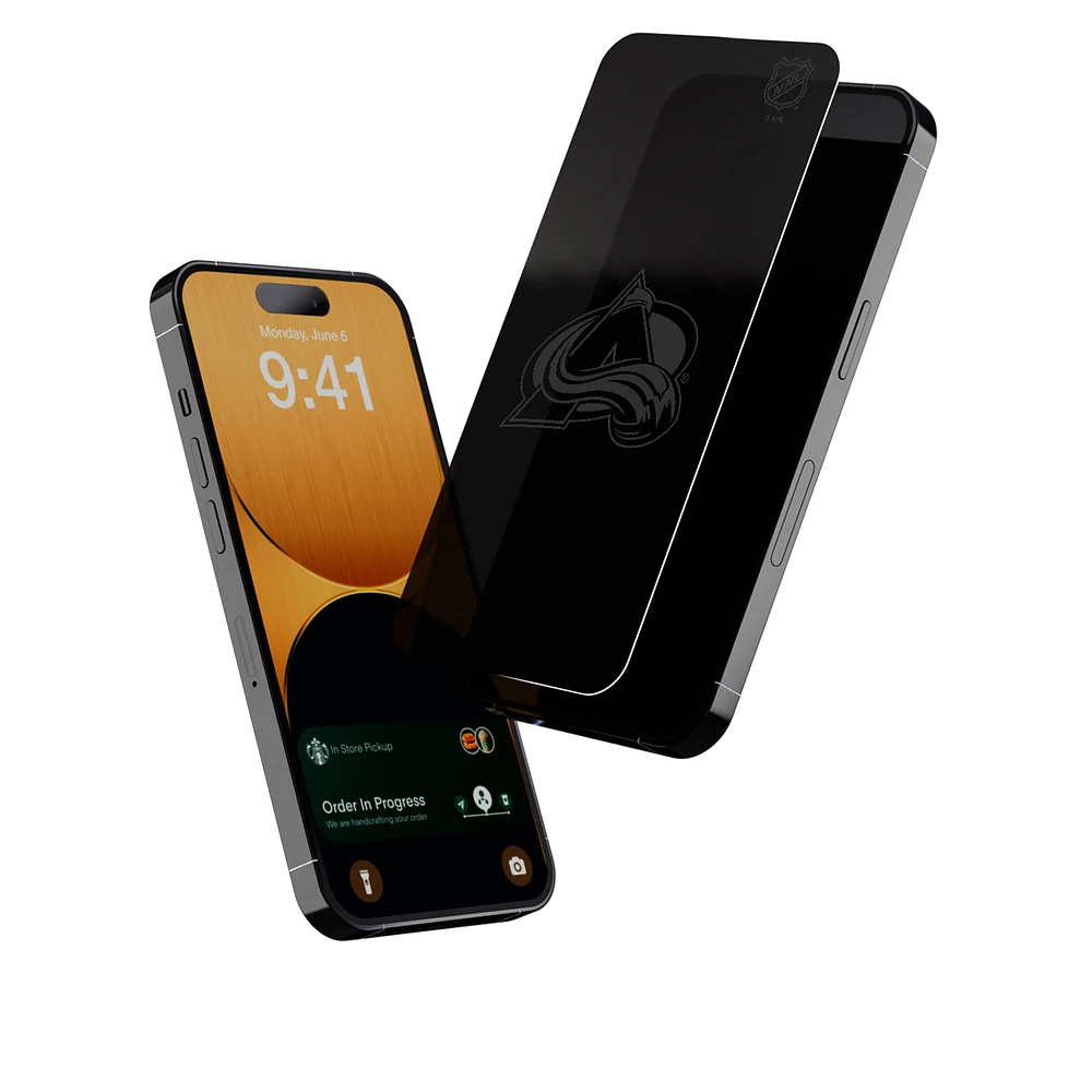 Keyscaper Colorado Avalanche iPhone Privacy Glass Disappearing Logo Screen Protector