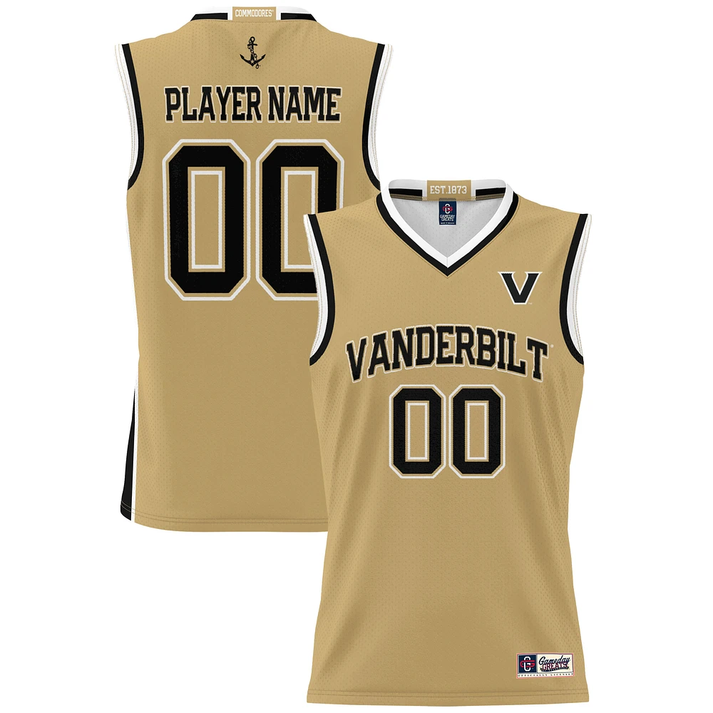 Men's GameDay Greats Gold Vanderbilt Commodores NIL Pick-A-Player Basketball Jersey