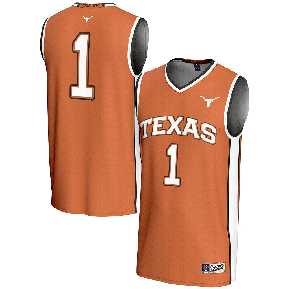 Youth GameDay Greats #1 Texas Orange Longhorns Lightweight Collegiate Basketball Jersey