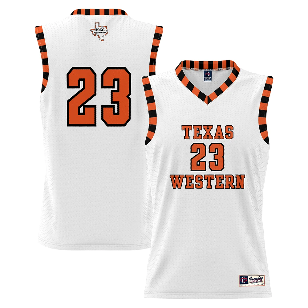 Men's GameDay Greats White UTEP Miners Throwback Basketball Jersey