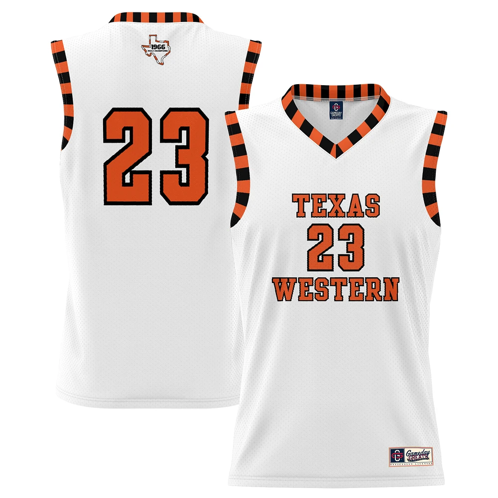 Youth GameDay Greats White UTEP Miners Throwback Basketball Jersey