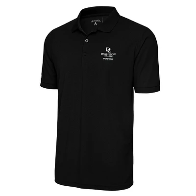 Men's Antigua Black Davidson Wildcats Legacy Pique Basketball Polo