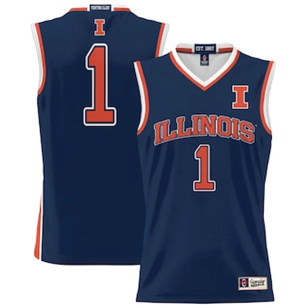Unisex GameDay Greats #1 Navy Illinois Fighting Illini Lightweight Basketball Jersey