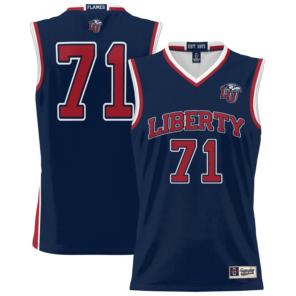 Unisex GameDay Greats #71 Navy Liberty Flames Lightweight Basketball Jersey