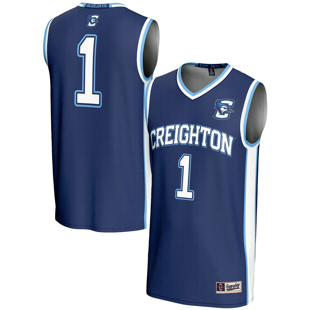 Youth GameDay Greats #1 Royal Creighton Bluejays Lightweight Basketball Jersey