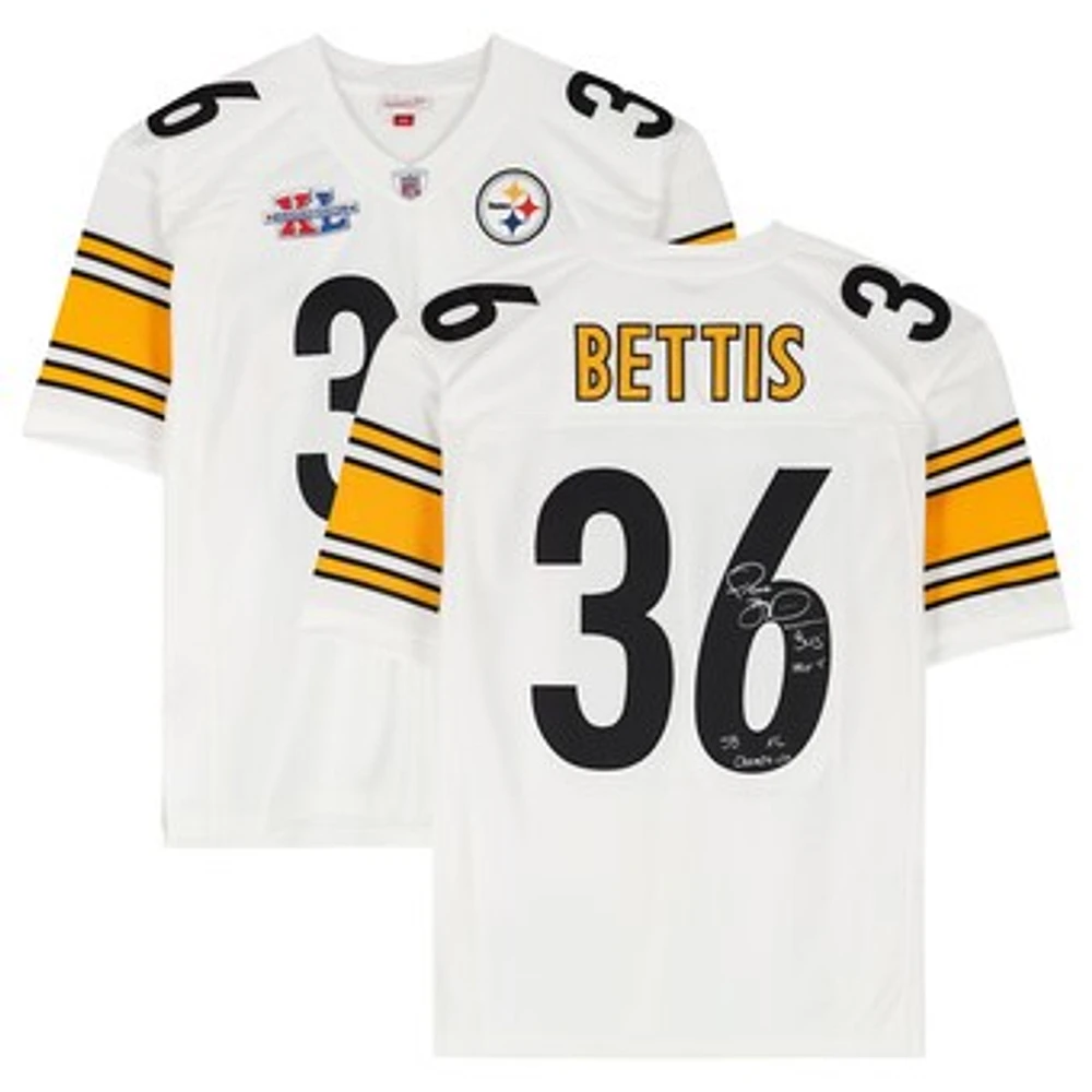 Jerome Bettis Pittsburgh Steelers Autographed White Mitchell & Ness Authentic Jersey with Multiple Inscriptions - Limited Edition of 36