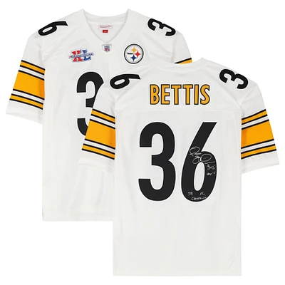 Jerome Bettis Pittsburgh Steelers Autographed White Mitchell & Ness Authentic Jersey with Multiple Inscriptions - Limited Edition of 36