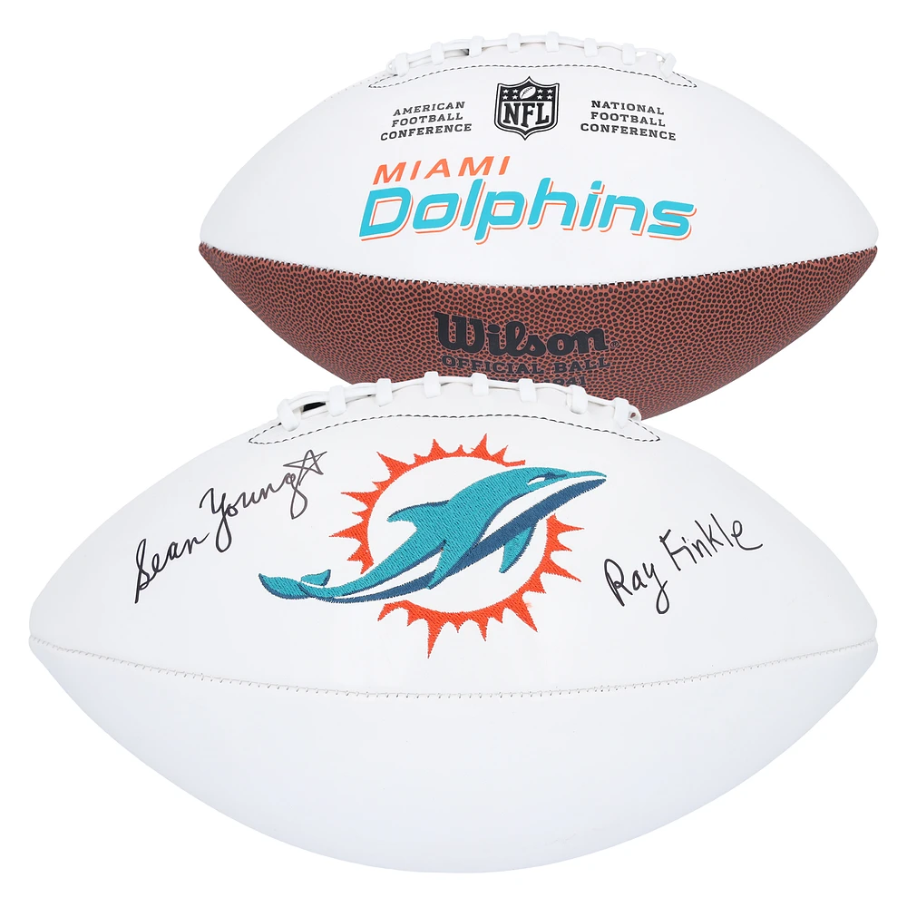 Sean Young Ace Ventura Autographed Miami Dolphins Wilson White Panel Football with "Ray Finkle" Inscription
