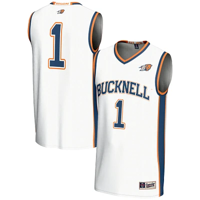 Unisex GameDay Greats #1 White Bucknell Bison Lightweight Basketball Jersey