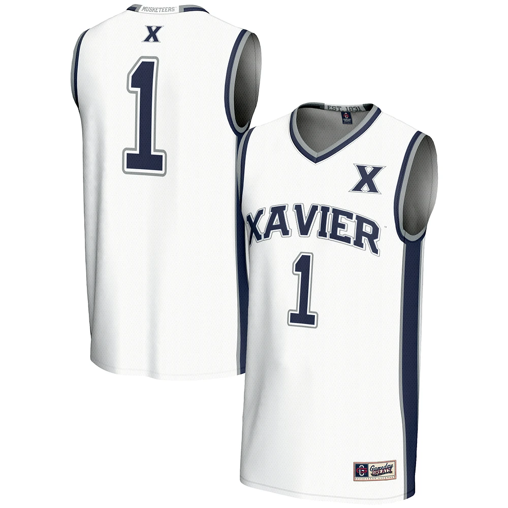 Unisex GameDay Greats #1 White Xavier Musketeers Lightweight Basketball Jersey