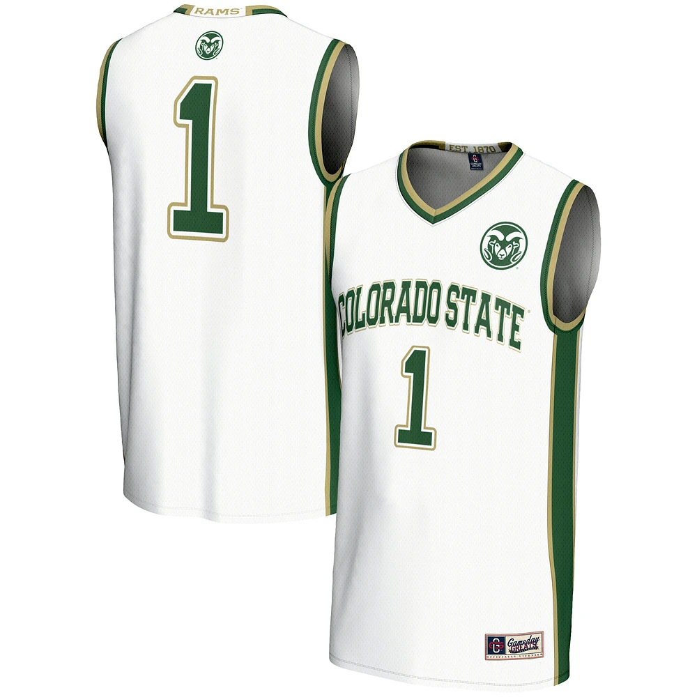 Youth GameDay Greats #1 White Colorado State Rams Lightweight Basketball Jersey