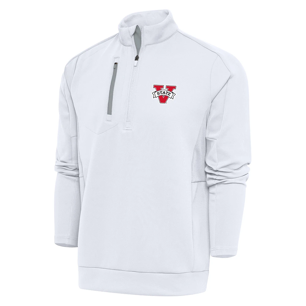 Men's Antigua White Valdosta State Blazers Generation Quarter-Zip Pullover Top
