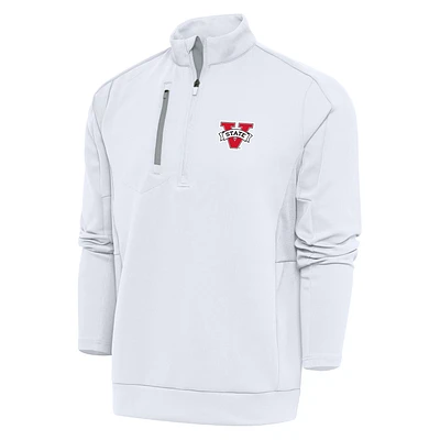 Men's Antigua White Valdosta State Blazers Generation Quarter-Zip Pullover Top