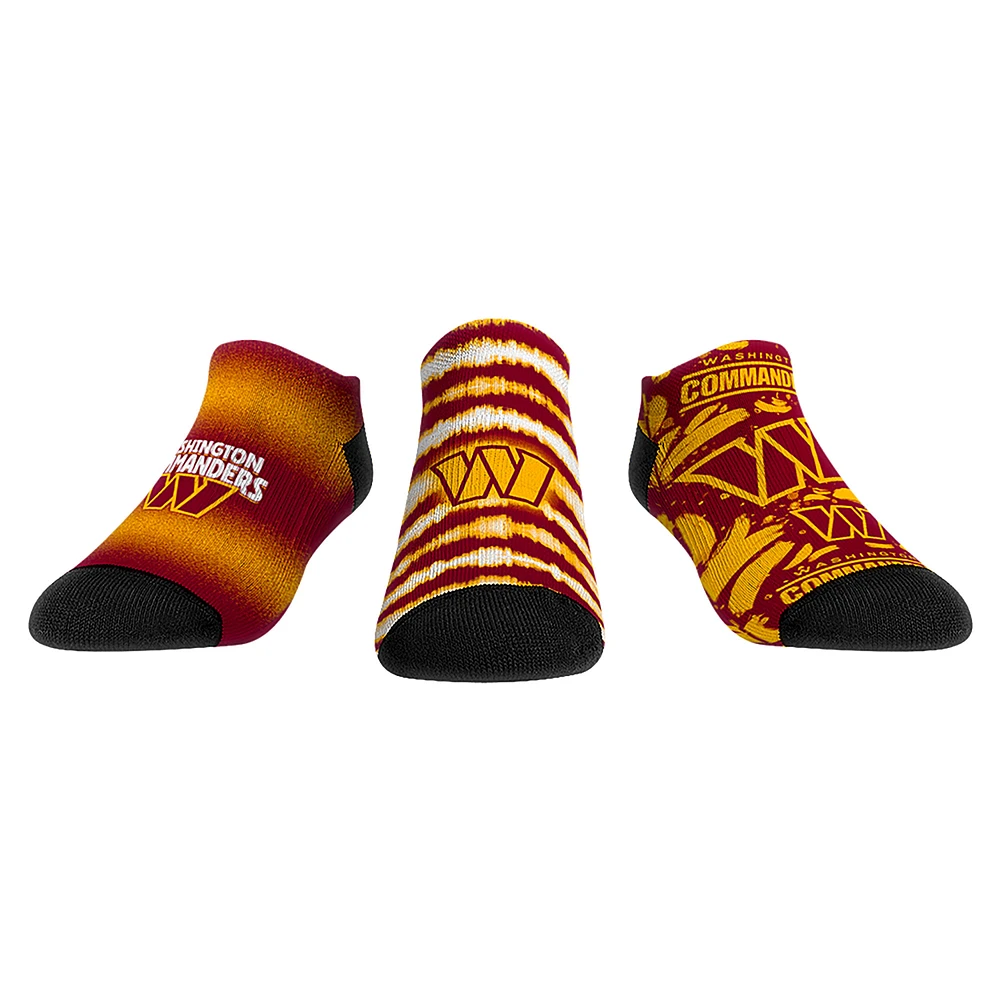 Unisex Rock Em Socks Washington Commanders Make Some Noise Three-Pack Low-Cut Set