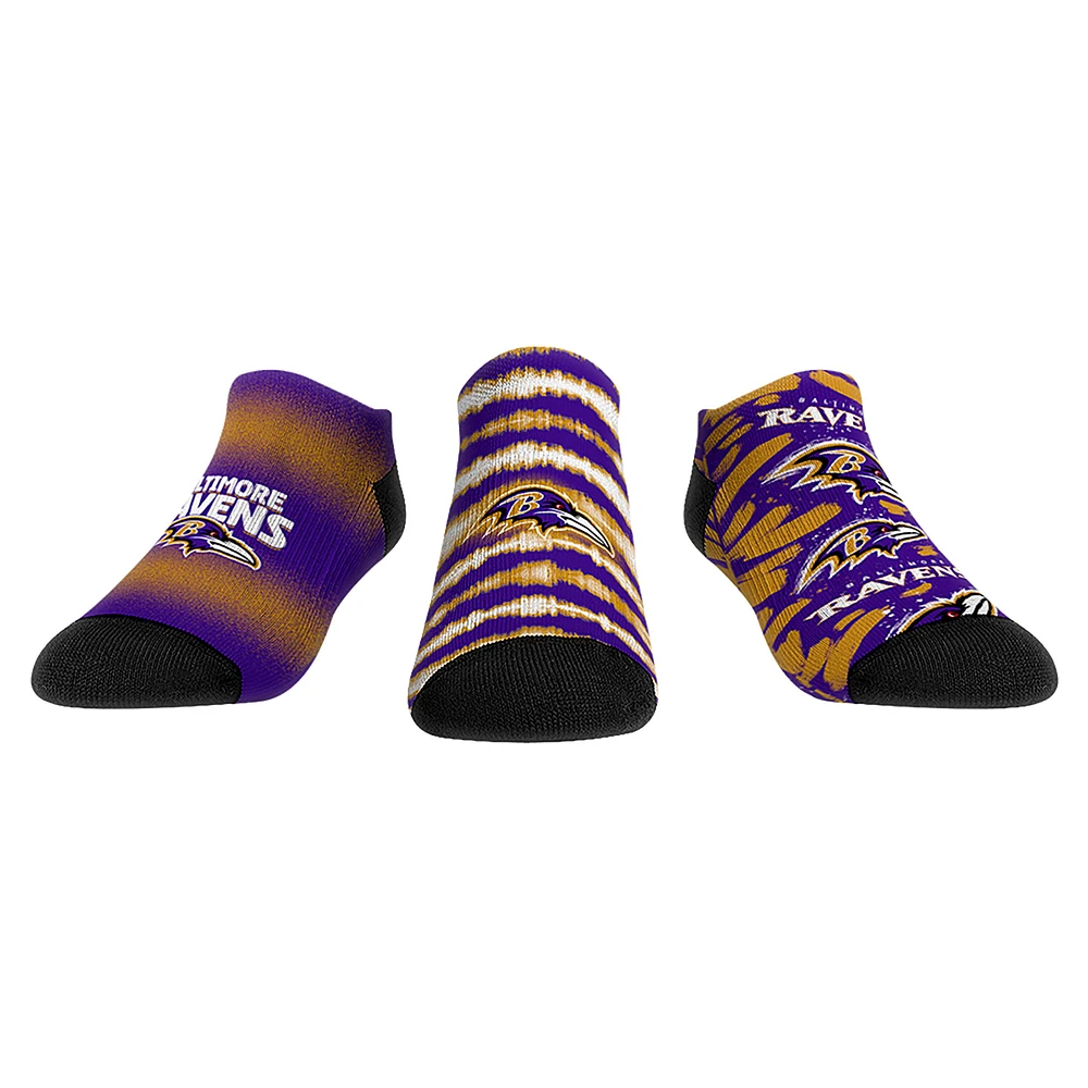 Unisex Rock Em Socks Baltimore Ravens Make Some Noise Three-Pack Low-Cut Set