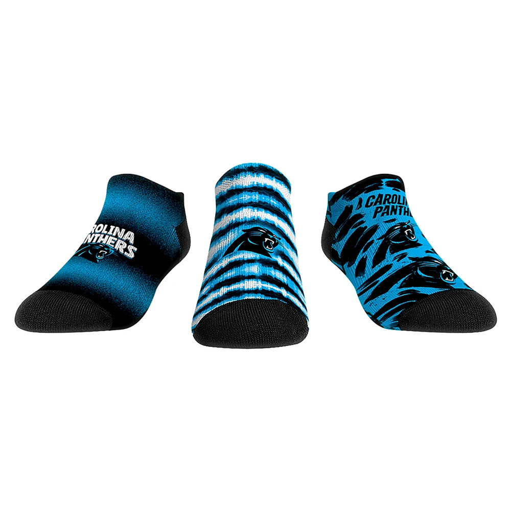 Unisex Rock Em Socks Carolina Panthers Make Some Noise Three-Pack Low-Cut Set