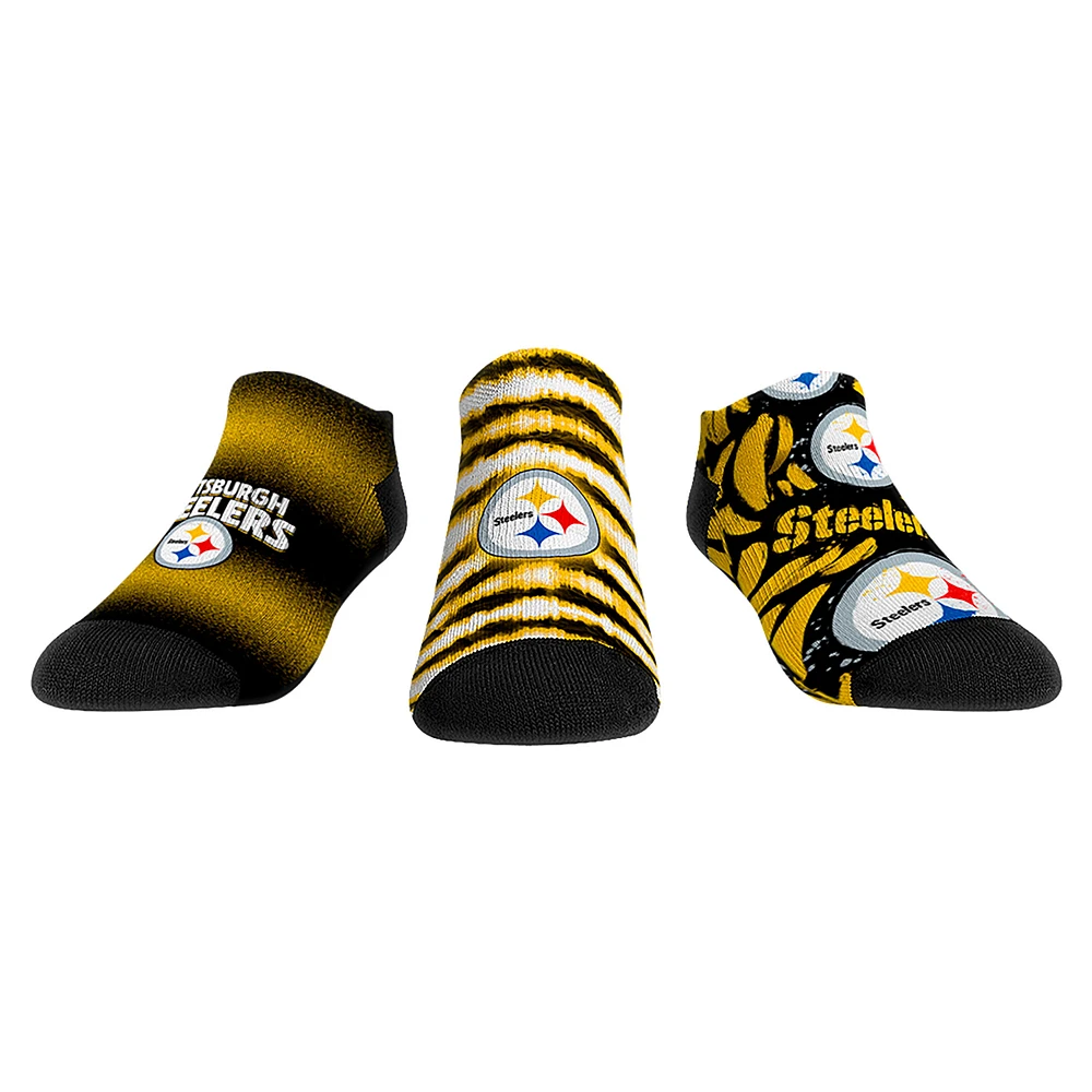 Unisex Rock Em Socks Pittsburgh Steelers Make Some Noise Three-Pack Low-Cut Set