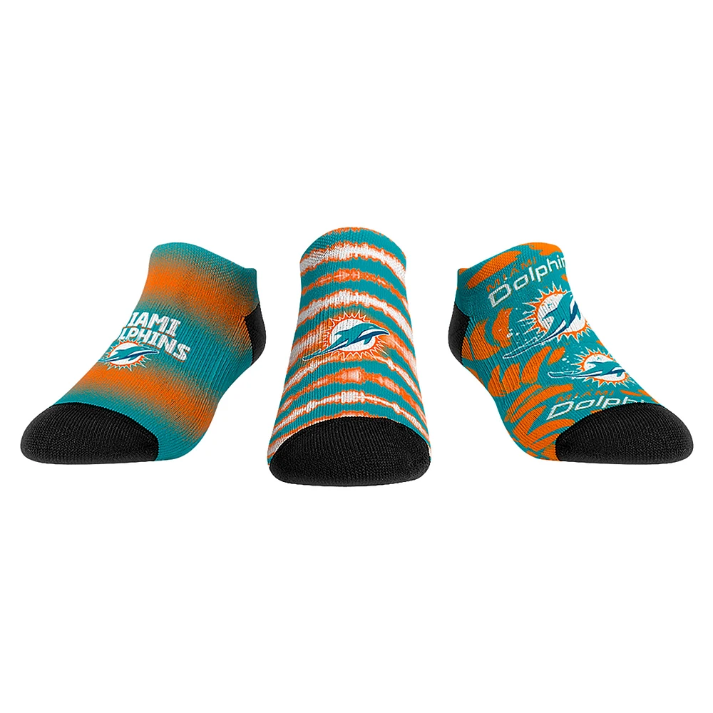 Unisex Rock Em Socks Miami Dolphins Make Some Noise Three-Pack Low-Cut Set