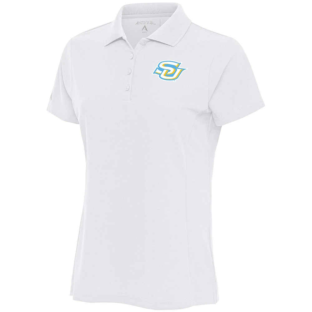 Women's Antigua White Southern University Jaguars Legacy Pique Polo