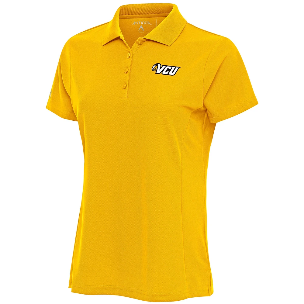 Women's Antigua Gold VCU Rams Legacy Pique Polo