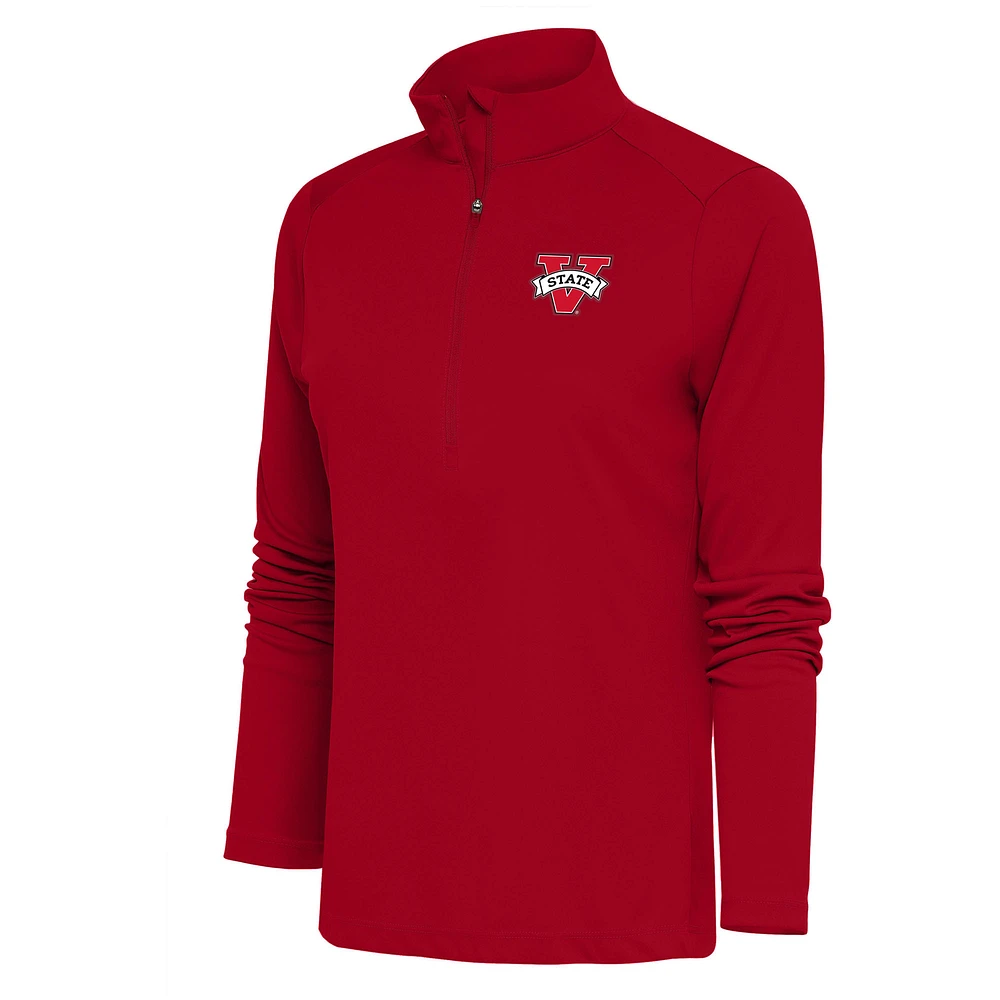 Women's Antigua Red Valdosta State Blazers Tribute Half-Zip Top
