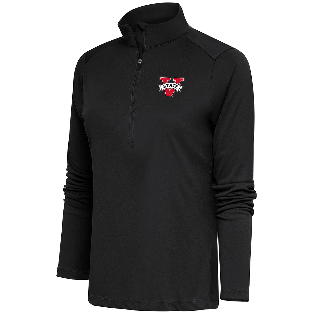 Women's Antigua Charcoal Valdosta State Blazers Tribute Half-Zip Top