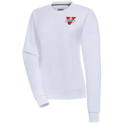 Women's Antigua White Valdosta State Blazers Victory Pullover Sweatshirt
