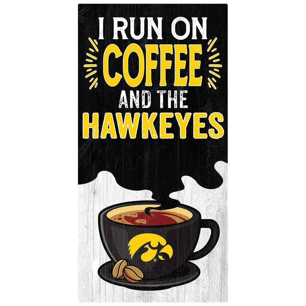 Iowa Hawkeyes 6" x 12" Coffee Wall Art