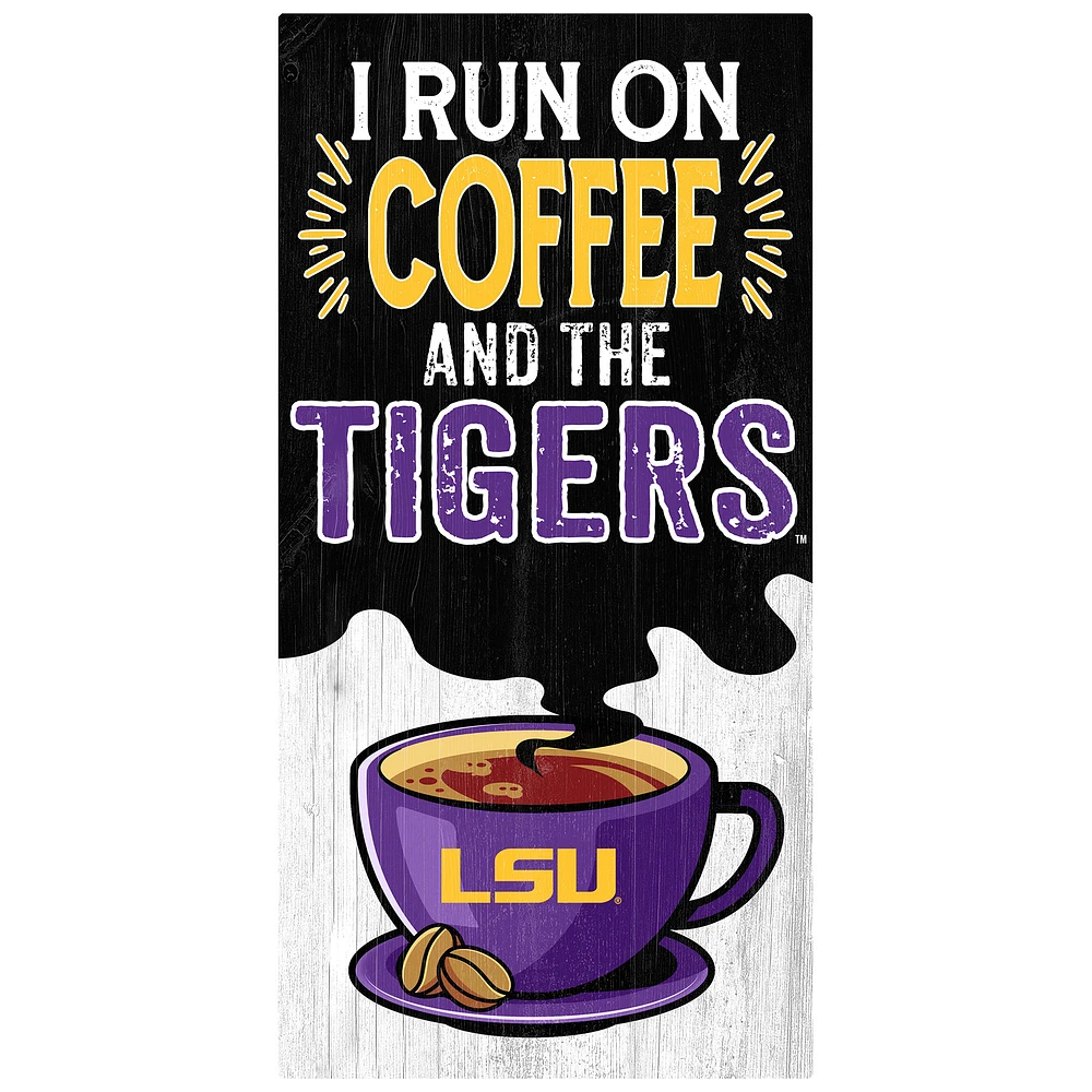 LSU Tigers 6" x 12" Coffee Wall Art