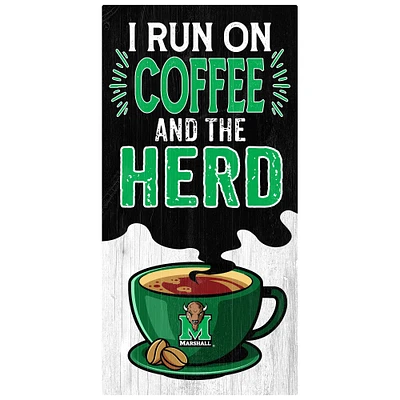 Marshall Thundering Herd 6" x 12" Coffee Wall Art