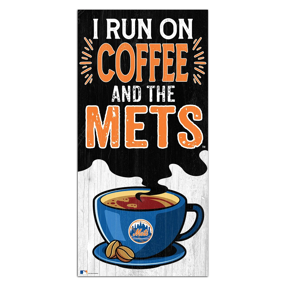 New York Mets 6" x 12" Coffee Wall Art