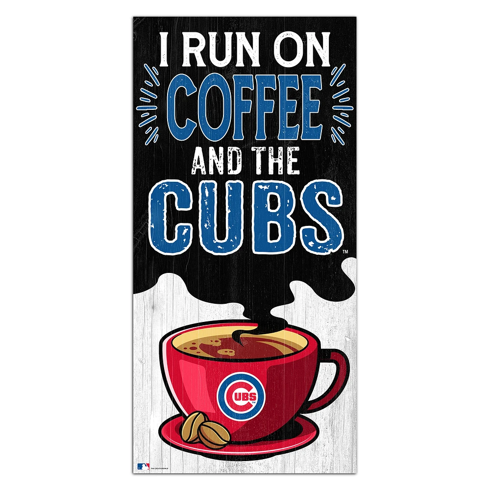 Chicago Cubs 6" x 12" Coffee Wall Art