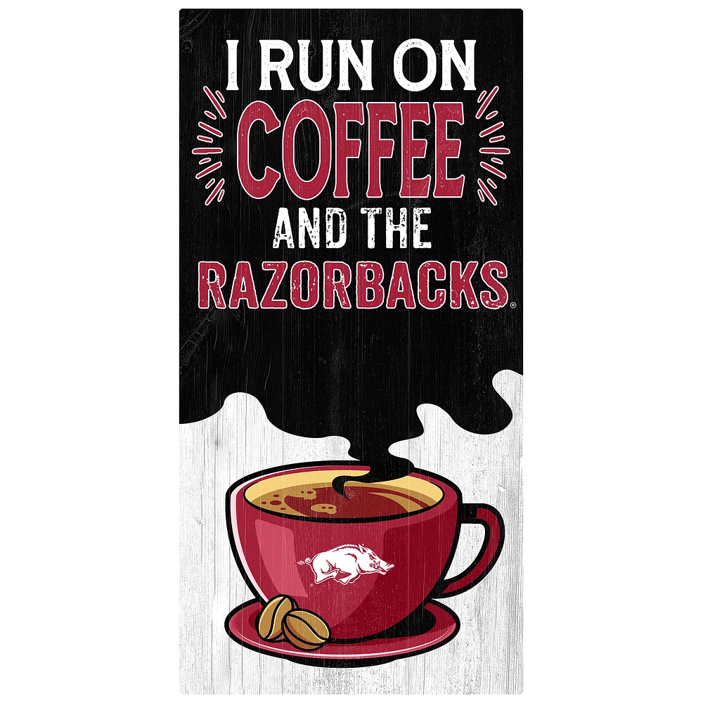 Arkansas Razorbacks 6" x 12" Coffee Wall Art