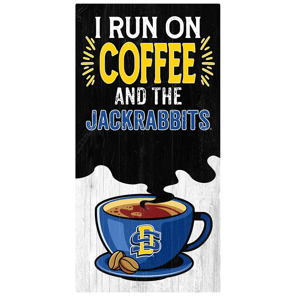 South Dakota State Jackrabbits 6" x 12" Coffee Wall Art