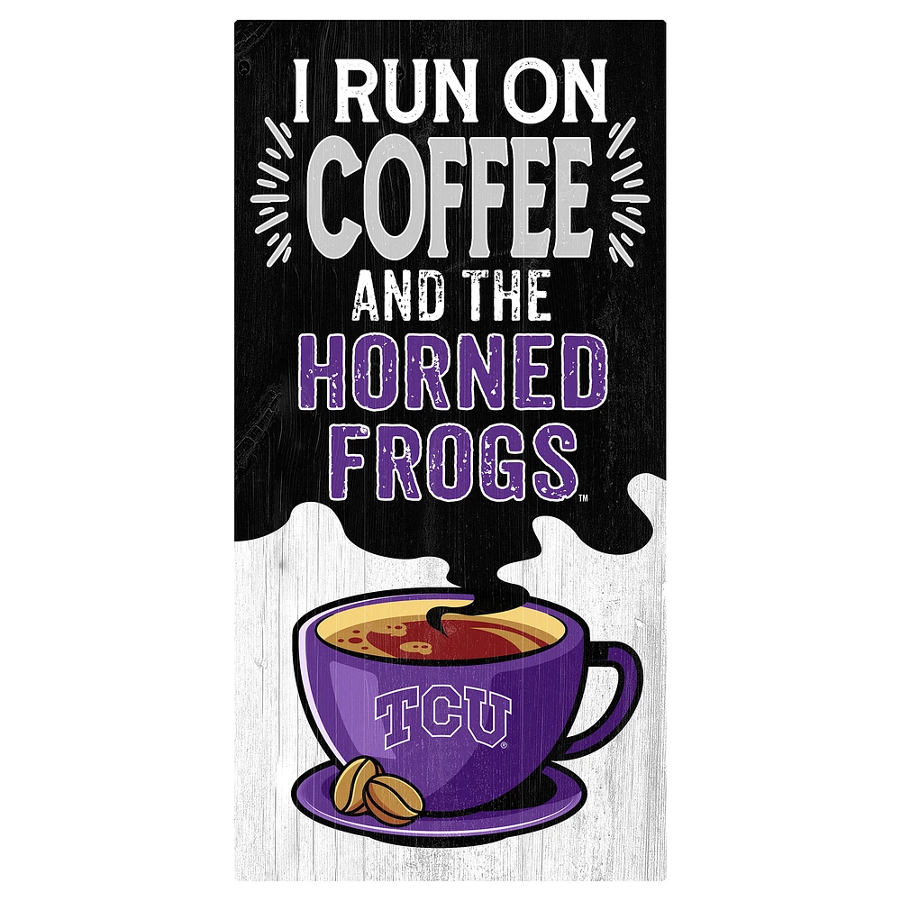 TCU Horned Frogs 6" x 12" Coffee Wall Art