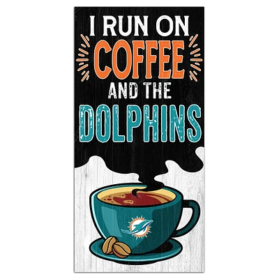 Miami Dolphins 6" x 12" Coffee Wall Art