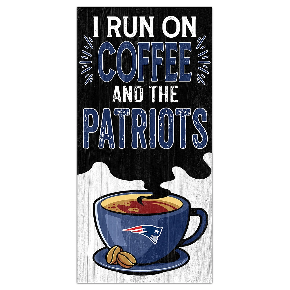 New England Patriots 6" x 12" Coffee Wall Art