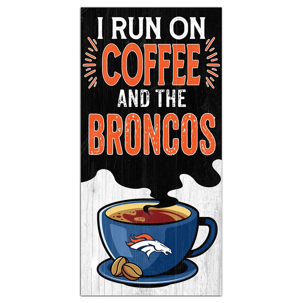 Denver Broncos 6" x 12" Coffee Wall Art