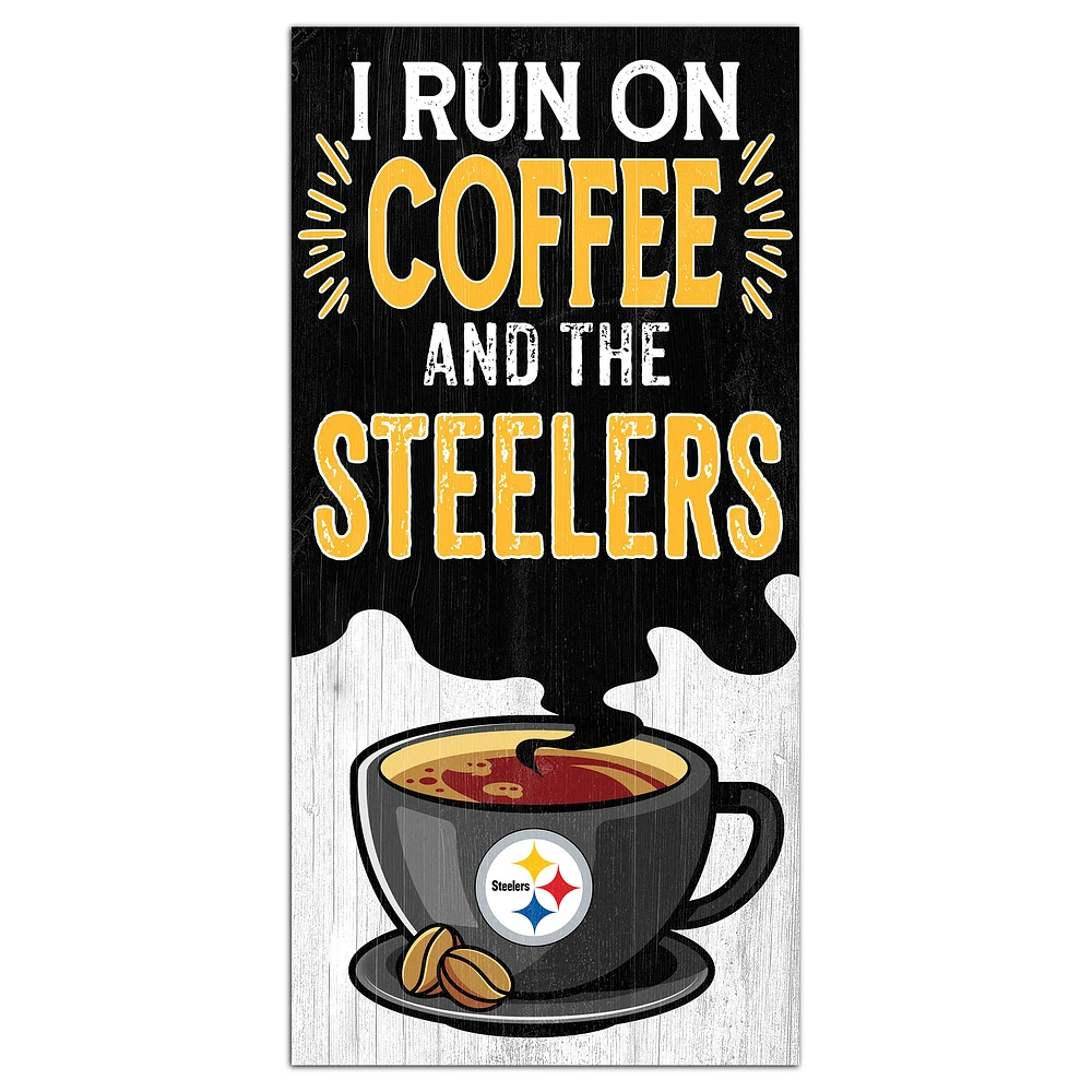 Pittsburgh Steelers 6" x 12" Coffee Wall Art
