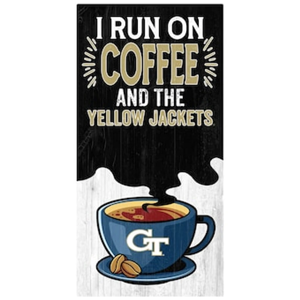 Georgia Tech Yellow Jackets 6" x 12" Coffee Wall Art