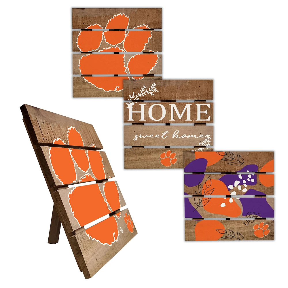 Clemson Tigers Four-Piece Hot Plate Set