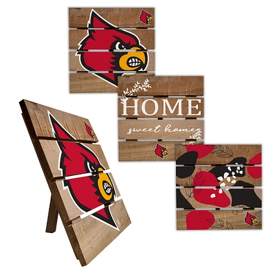 Louisville Cardinals Four-Piece Hot Plate Set