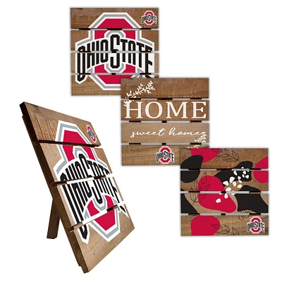 Ohio State Buckeyes Four-Piece Hot Plate Set
