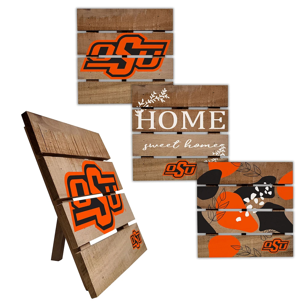 Oklahoma State Cowboys Four-Piece Hot Plate Set