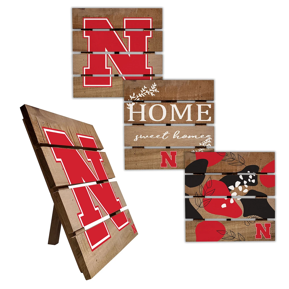 Nebraska Huskers Four-Piece Hot Plate Set